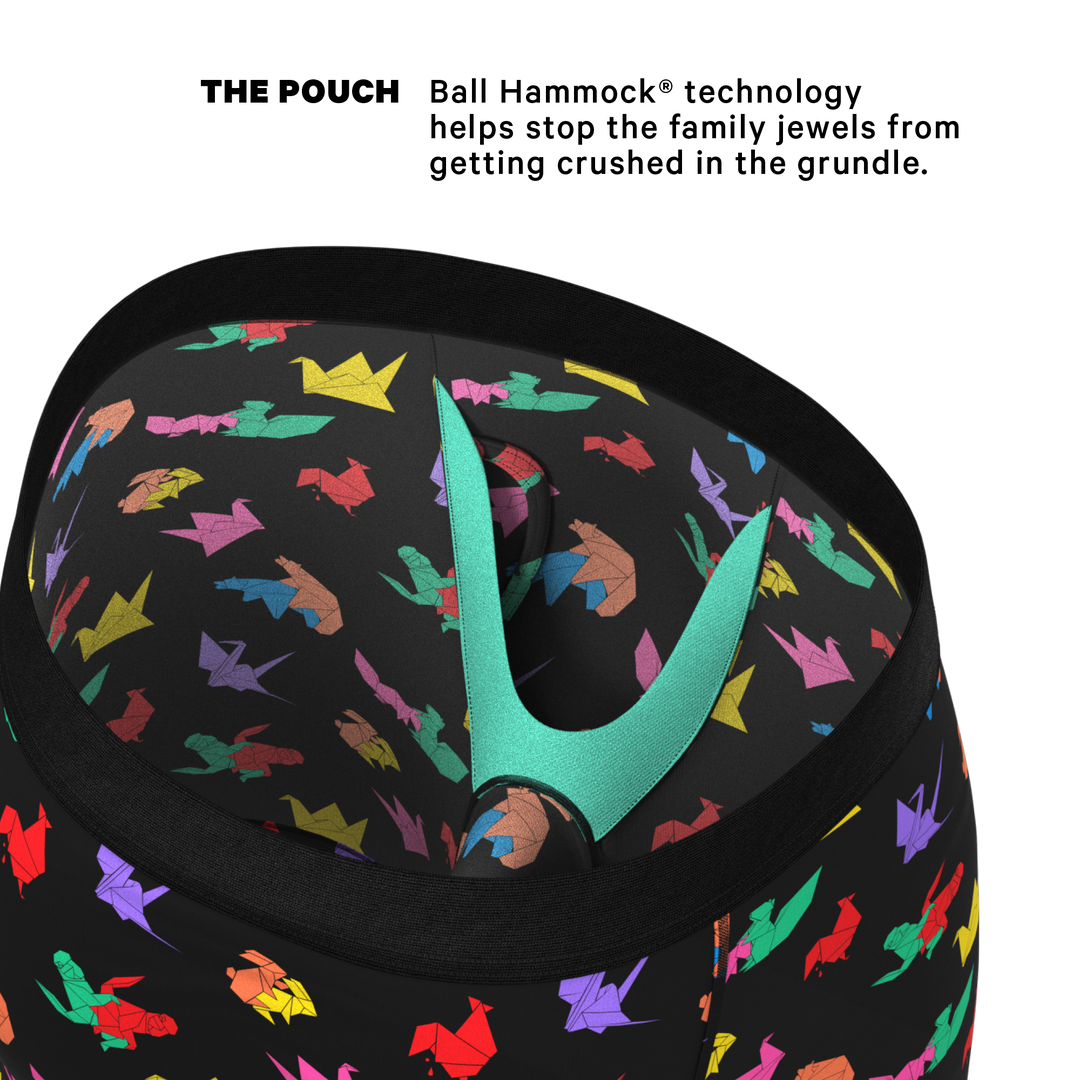 Shinesty The Fold Fashioned Origami Long Leg Ball Hammock® Pouch Underwear with Fly