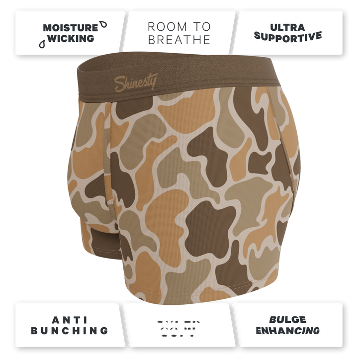 Shinesty The Out of Sight light duck camo Ball Hammock pouch trunks – men's duck camo trunk underwear