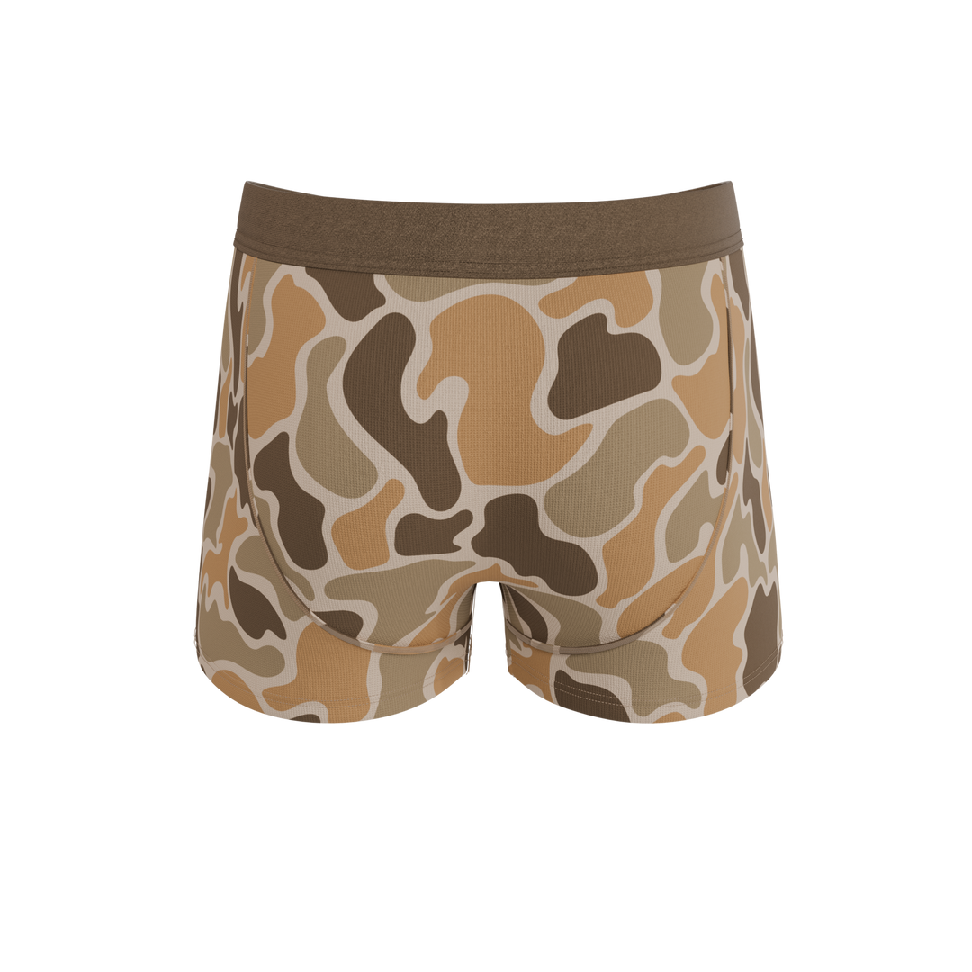 Shinesty The Out of Sight light duck camo Ball Hammock pouch trunks – men's duck camo trunk underwear