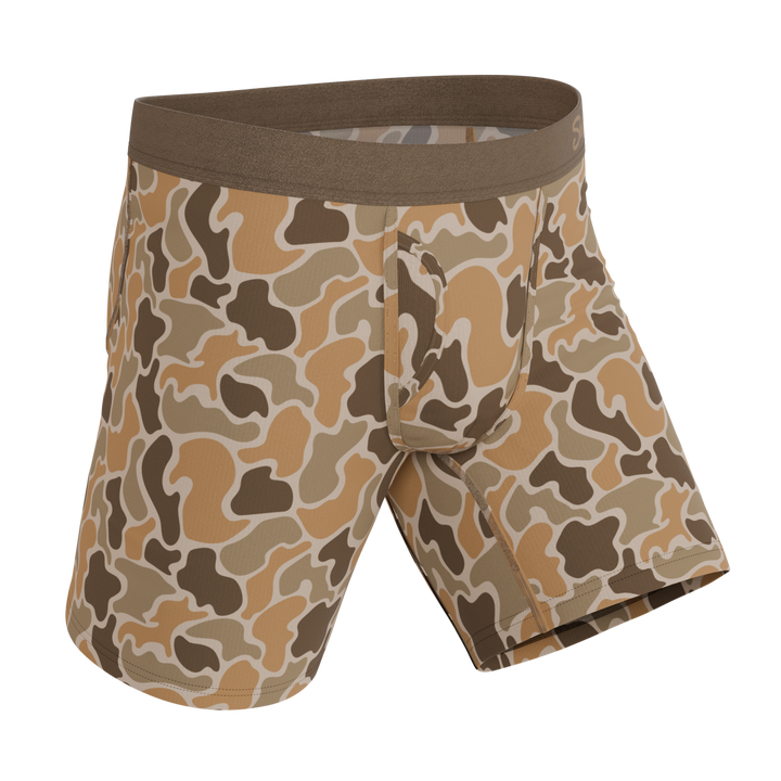Shinesty The Out of Sight light duck camo Ball Hammock long leg underwear with fly – duck camo long leg boxer