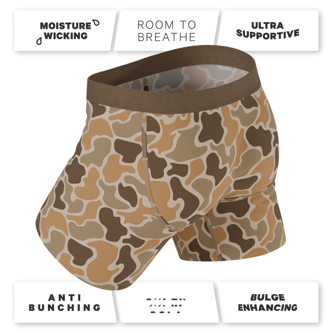 Shinesty The Out of Sight light duck camo Ball Hammock pouch underwear – men's duck camo boxer briefs
