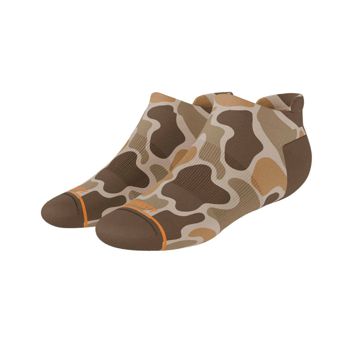 Shinesty The Out of Sight light duck camo Heel Hammock ankle socks – men's duck camo ankle socks
