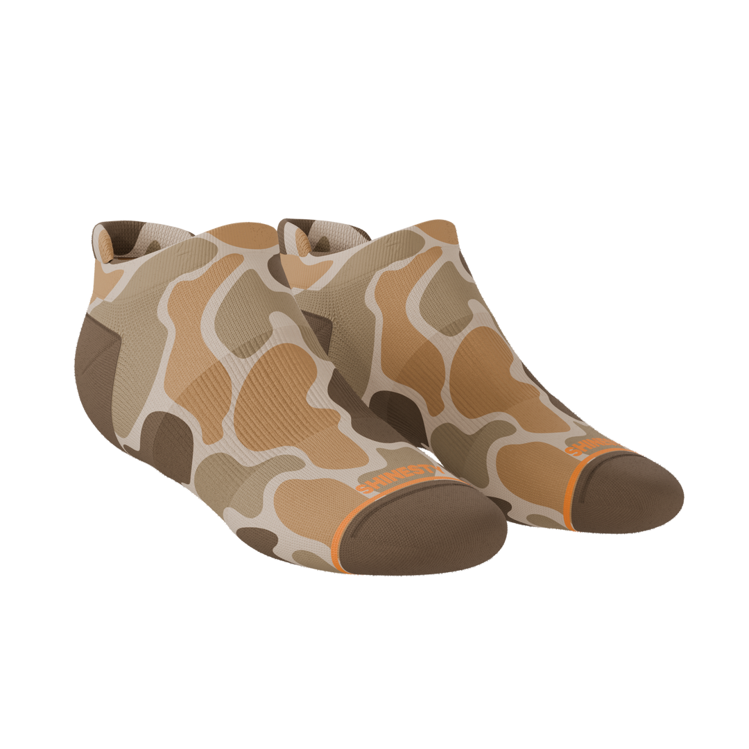 Shinesty The Out of Sight light duck camo Heel Hammock ankle socks – men's duck camo ankle socks