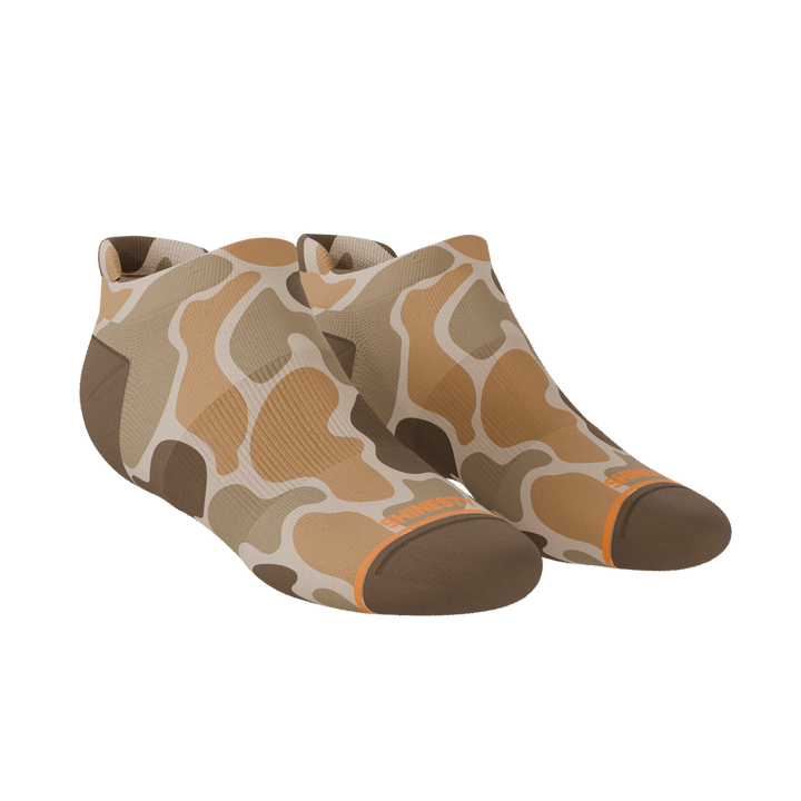 Shinesty The Out of Sight light duck camo Heel Hammock ankle socks – men's duck camo ankle socks