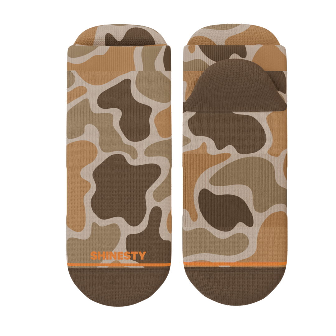 Shinesty The Out of Sight light duck camo Heel Hammock ankle socks – men's duck camo ankle socks