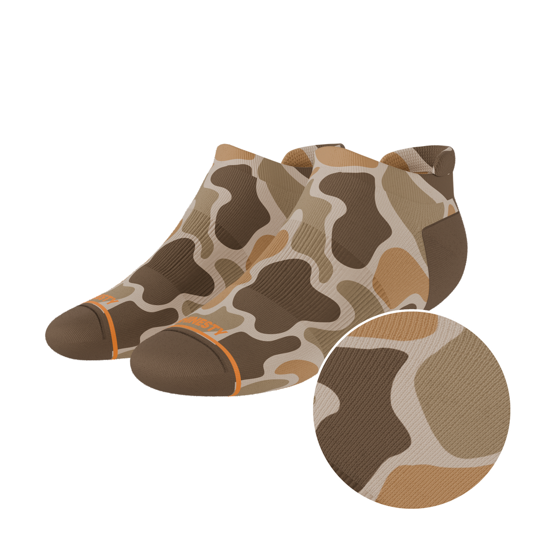 Shinesty The Out of Sight light duck camo Heel Hammock ankle socks – men's duck camo ankle socks