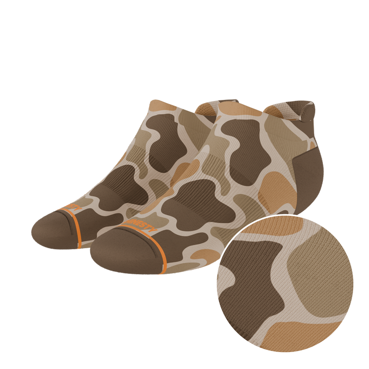Shinesty The Out of Sight light duck camo Heel Hammock ankle socks – men's duck camo ankle socks