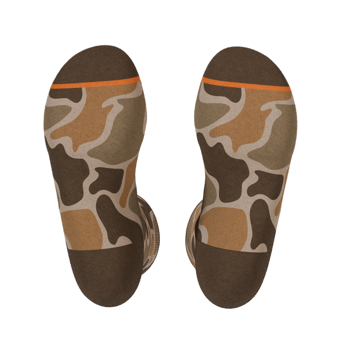 Shinesty The Out of Sight light duck camo Heel Hammock crew socks – men's duck camo crew socks
