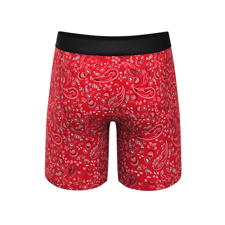 The Outlaw | Naughty Paisley Long Leg Ball Hammock® Pouch Underwear With Fly