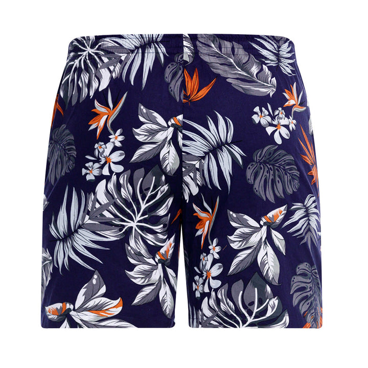 Mundo Unico Kendric short shorts in dark blue – floral 100% cotton leather applique shorts
