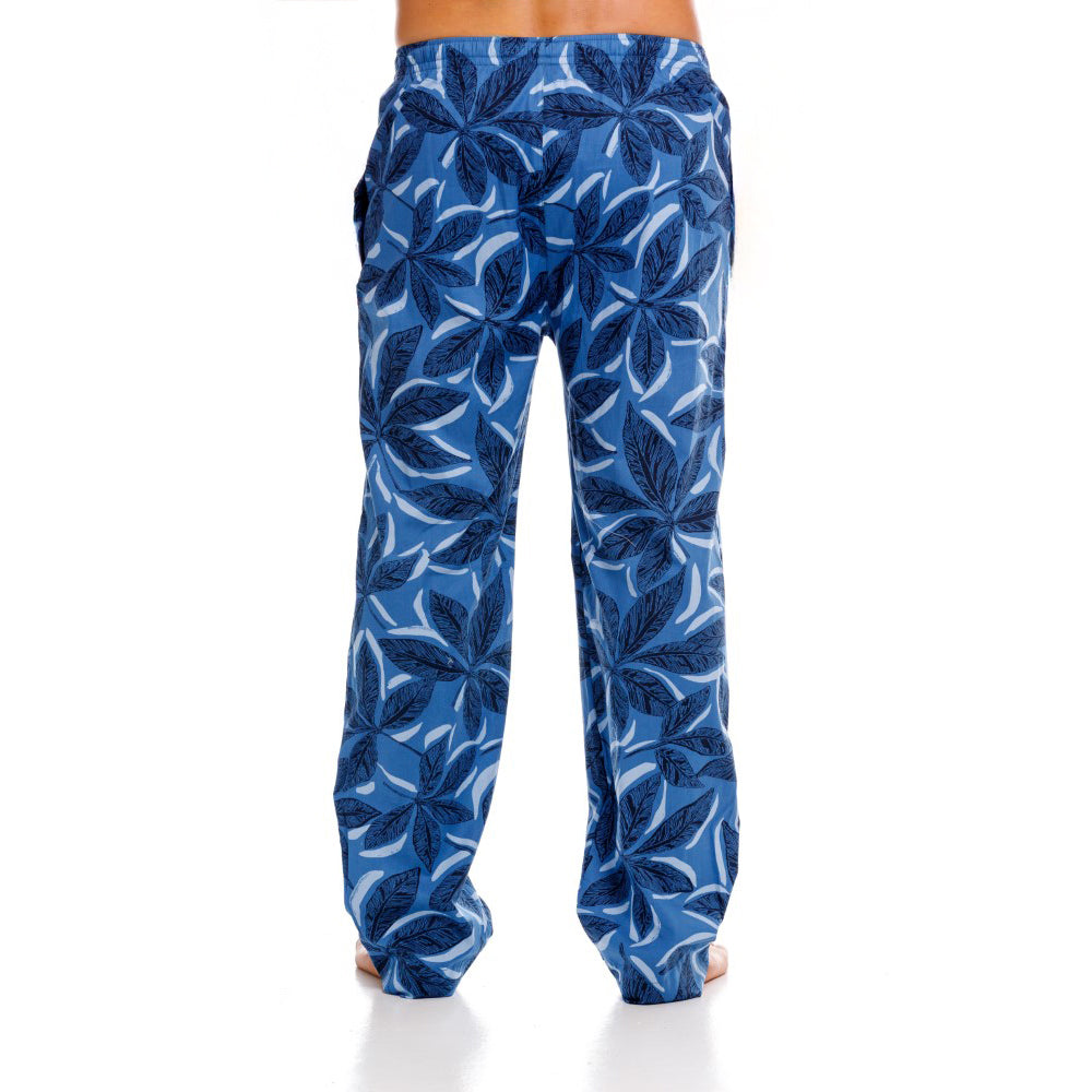 Mundo Unico men's blue floral cotton long boxer Céfiro lounge underwear – view 6