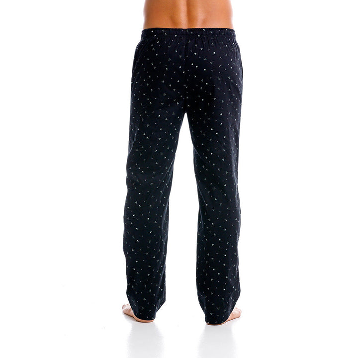 Mundo Unico Elizasimo long pants in black – white orange floral cotton lounge pants branded applique