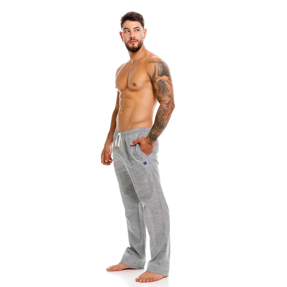 Mundo Unico men's green cotton long boxer Batista lounge underwear – side view