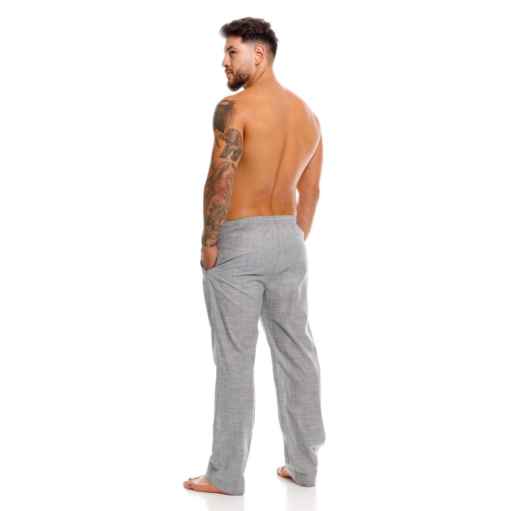 Mundo Unico men's green cotton long boxer Batista lounge underwear – detail view