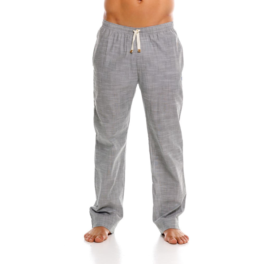 Mundo Unico men's green cotton long boxer Batista lounge underwear – lifestyle view