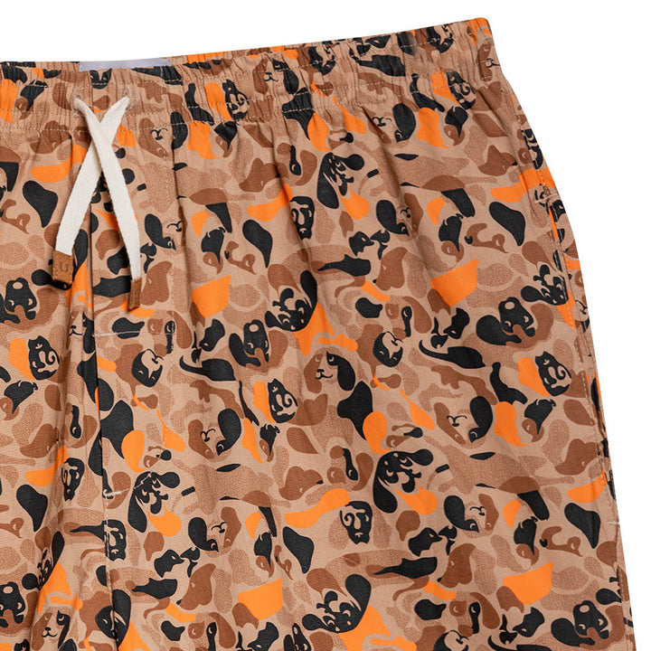 Mundo Unico Salchi mid-length casual shorts in brown – printed comfortable relaxed fit shorts