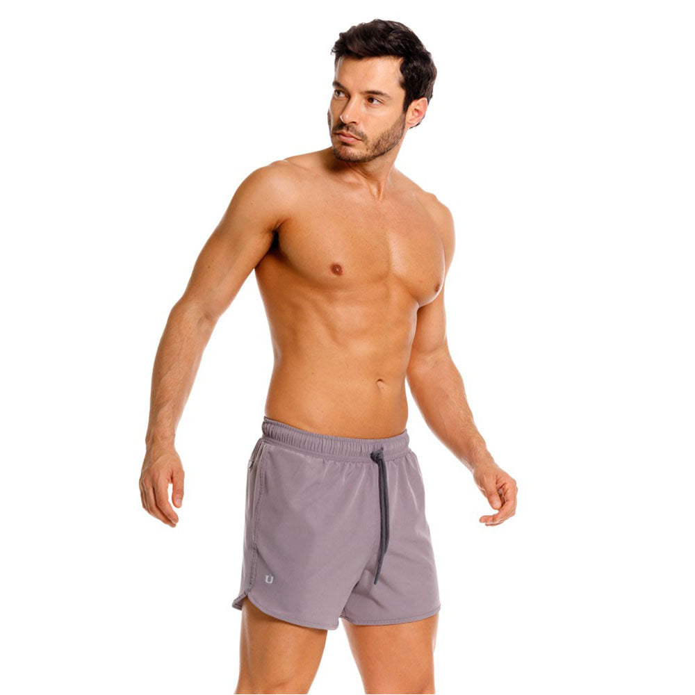 Mundo Unico Corredor athletic shorts in gray – Action Tech performance training shorts branded