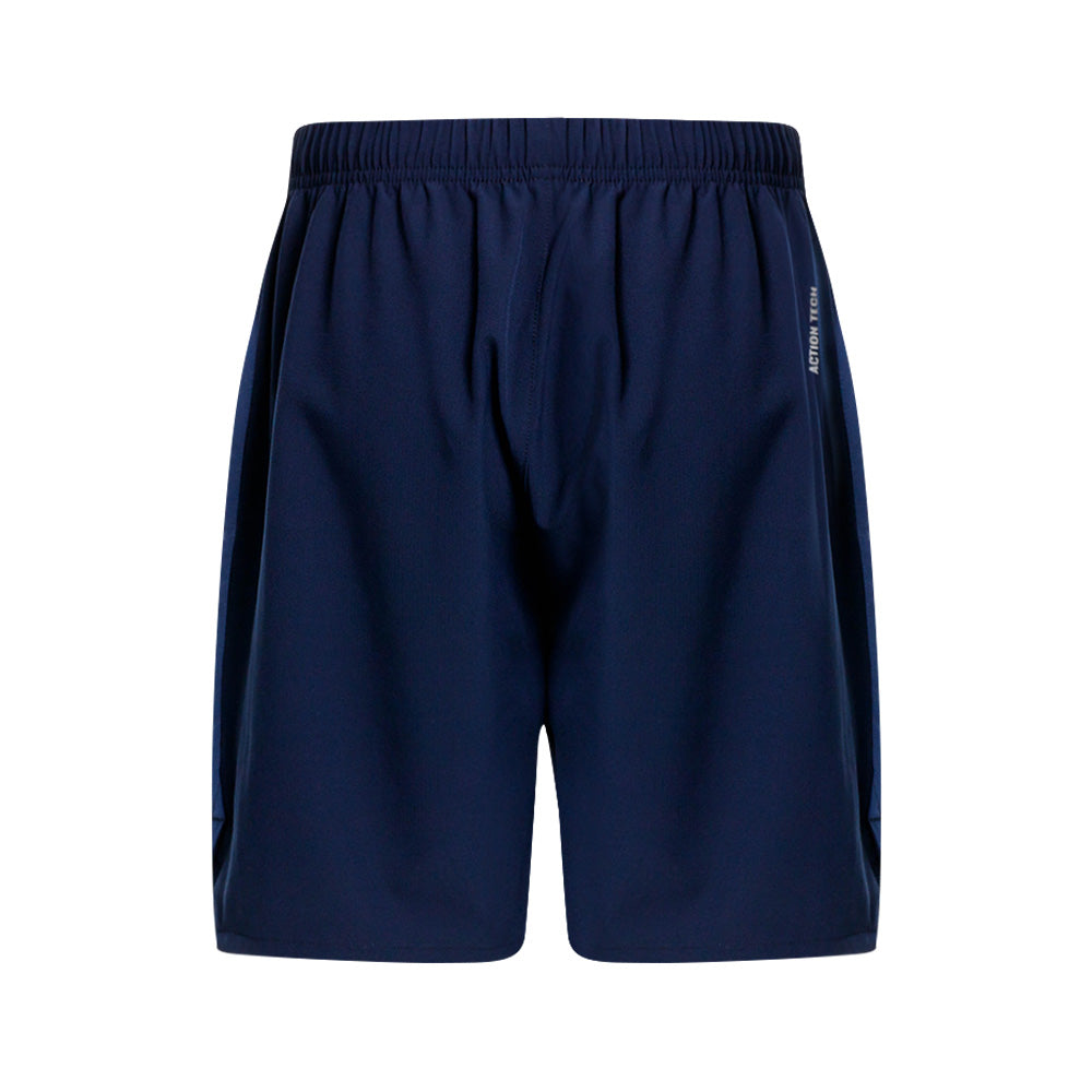 Mundo Unico Longitud athletic shorts in blue – Action Tech contrast panel performance training shorts