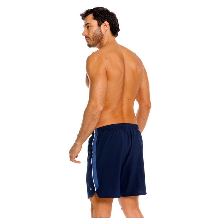 Mundo Unico Longitud athletic shorts in blue – Action Tech contrast panel performance training shorts