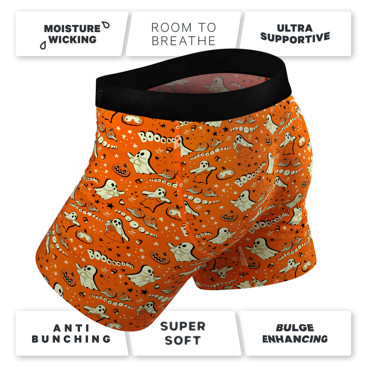 The Paranormal Entitty | Ghost Busts Ball Hammock® Pouch Boxer Briefs with Fly