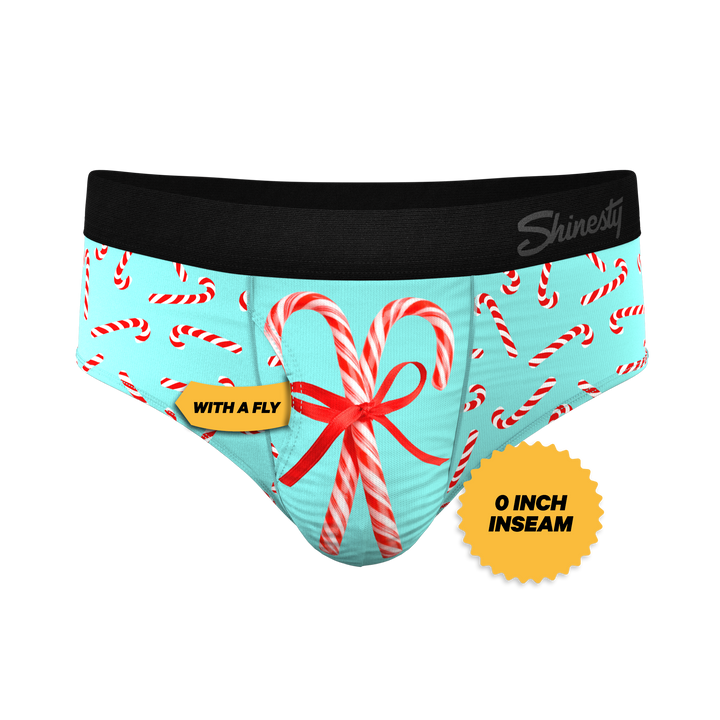 Shinesty "The Peppermint Pimp Canes" Candy Cane Ball Hammock® Pouch Briefs