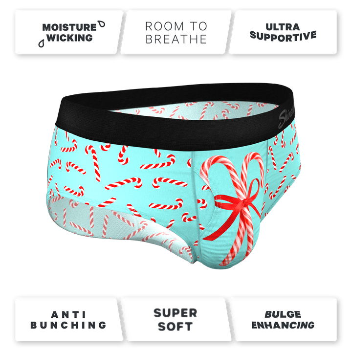 Shinesty "The Peppermint Pimp Canes" Candy Cane Ball Hammock® Pouch Briefs