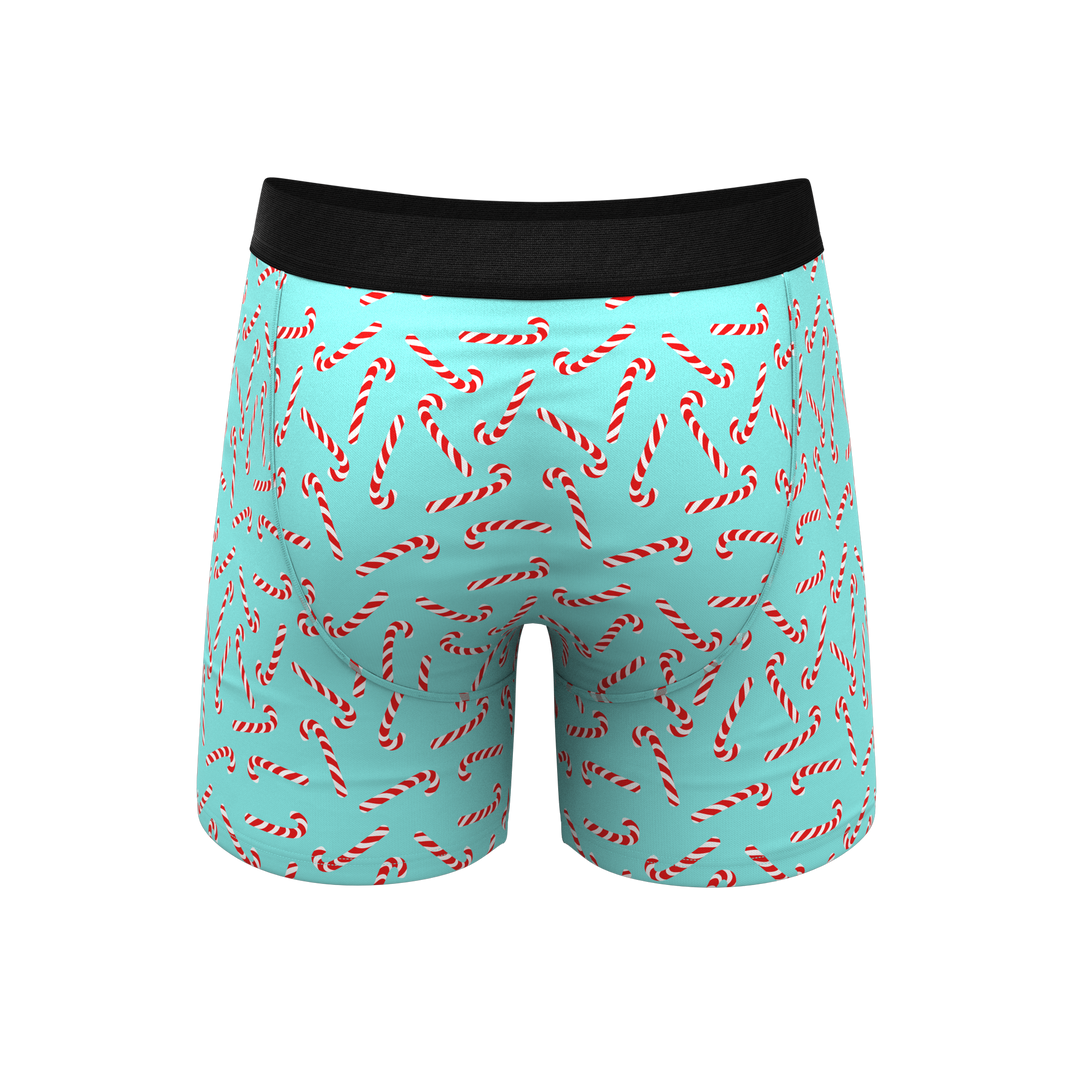 Shinesty "The Peppermint Pimp Canes" Candy Cane Ball Hammock® Pouch Boxer Briefs (Standard Length)
