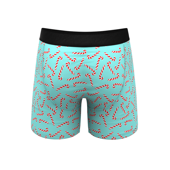 Shinesty "The Peppermint Pimp Canes" Candy Cane Ball Hammock® Pouch Boxer Briefs (Standard Length)