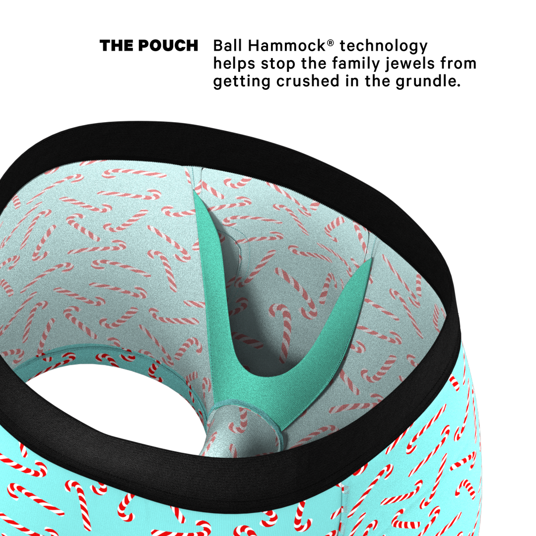 Peppermint Pimp Canes Candy Cane Trunks with Ball Hammock® Pouch