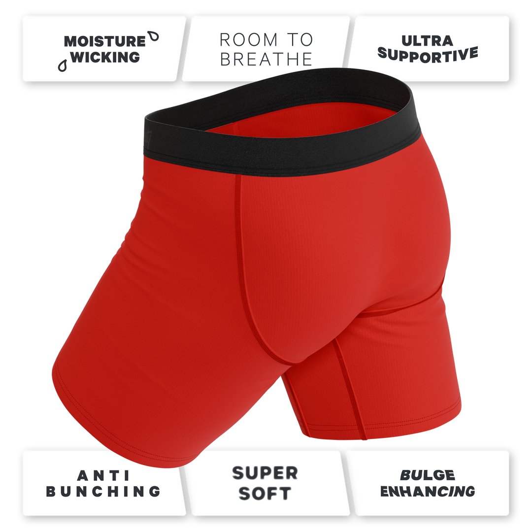 Men's Ball Hammock® Long Leg Boxer Briefs - The Picante - Chili Pepper Print