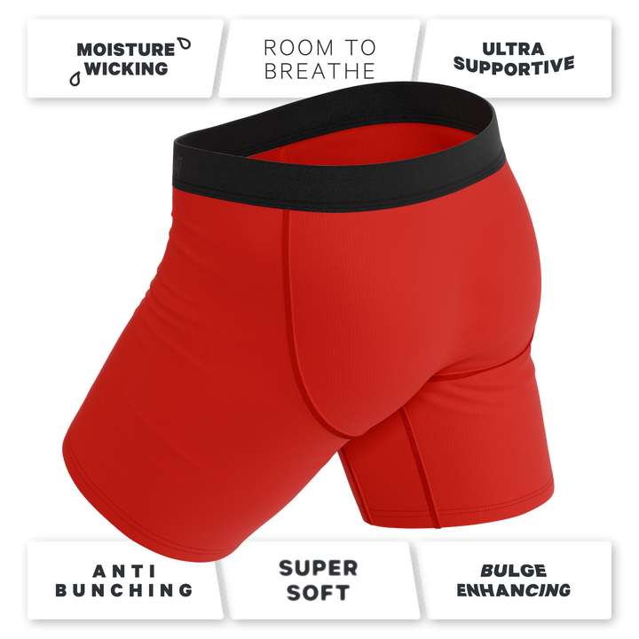 Men's Ball Hammock® Long Leg Boxer Briefs - The Picante - Chili Pepper Print