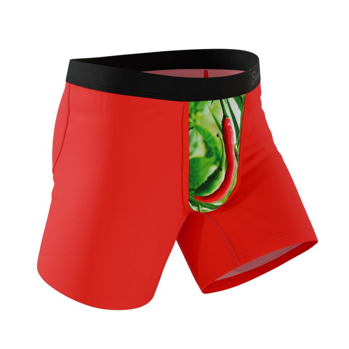 Shinesty The Picante | Chili Pepper Ball Hammock® Pouch Boxer Briefs