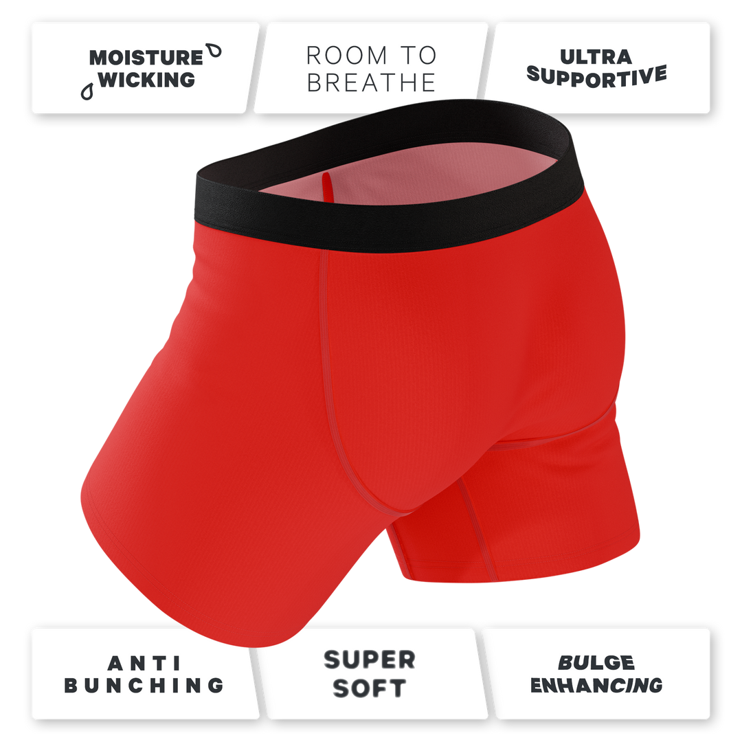 Men's Ball Hammock® Boxer Briefs with Fly - The Picante - Chili Pepper Print