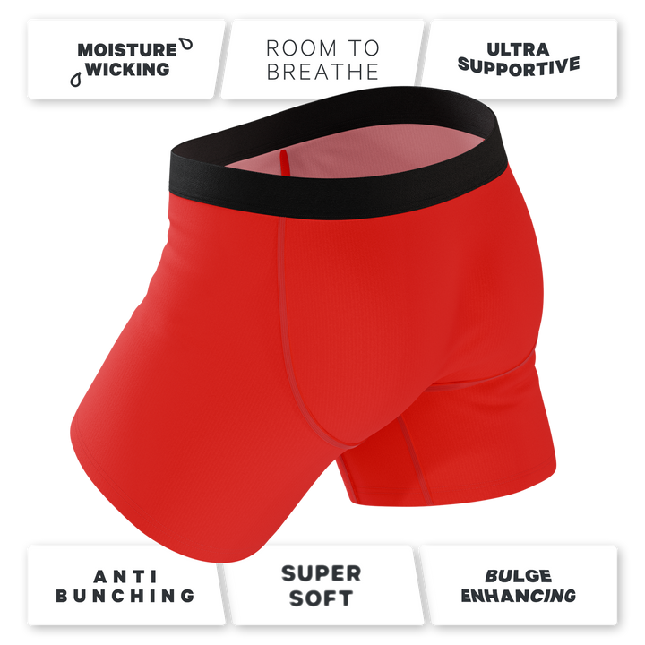 Men's Ball Hammock® Boxer Briefs with Fly - The Picante - Chili Pepper Print