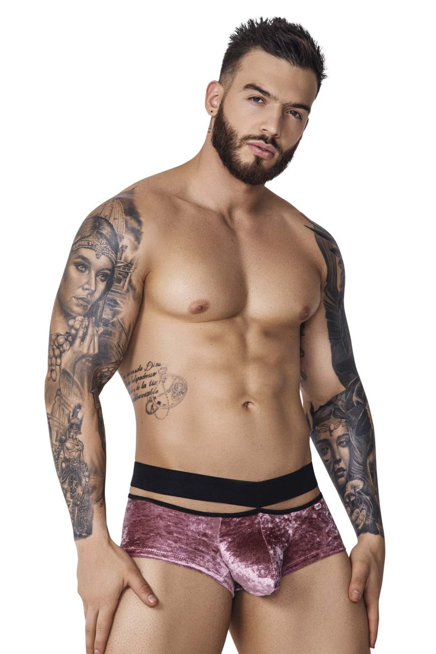 Pikante Clandestine Velvet Trunks in Pink – men's trunks