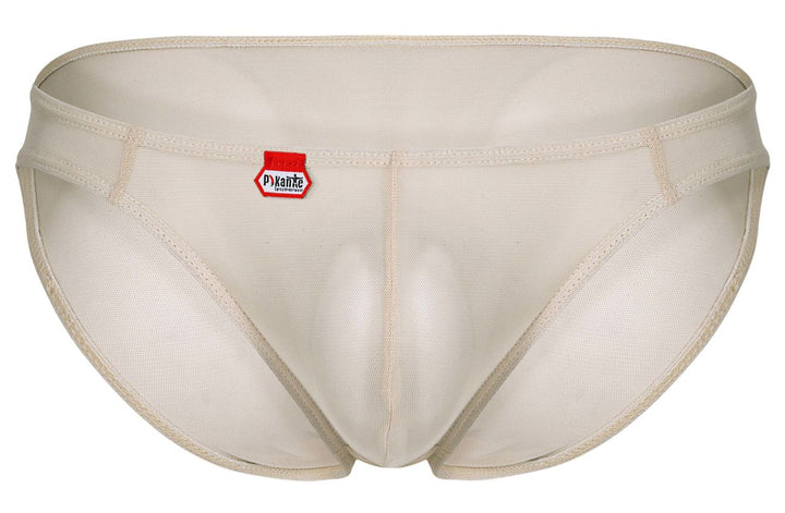 Pikante Luxury Briefs in Beige Mesh – men's briefs