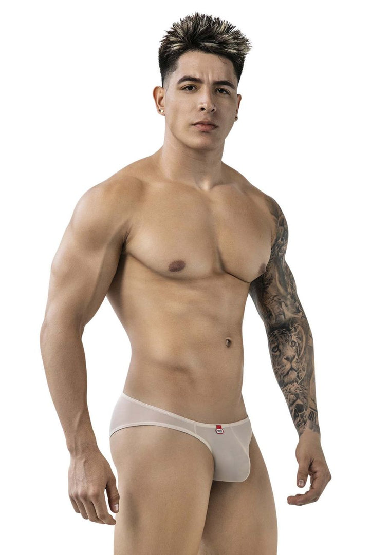 Pikante Luxury Briefs in Beige Mesh – men's briefs