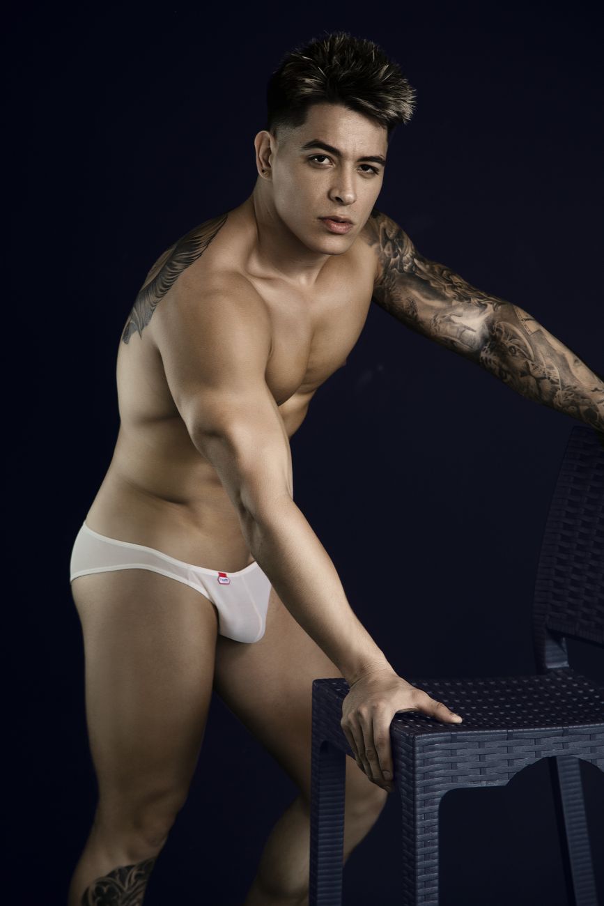 Pikante Luxury Briefs in Beige Mesh – men's briefs
