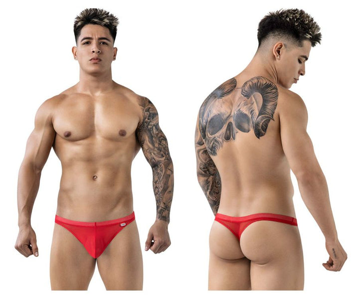 Pikante Luxury Thongs in Red Mesh – men's thongs