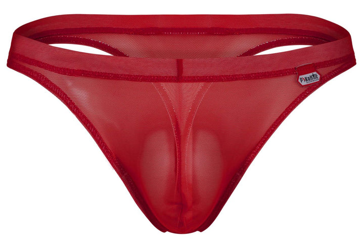 Pikante Luxury Thongs in Red Mesh – men's thongs