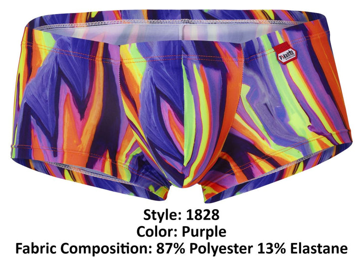 Pikante Abstract Men's Trunk Underwear in Purple – men's trunks