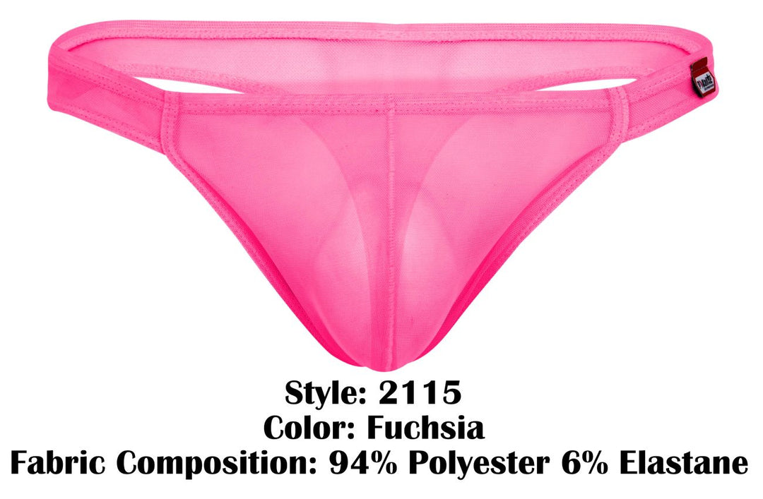 Pikante Amusing Men's Thong in Fuchsia Mesh – men's thongs
