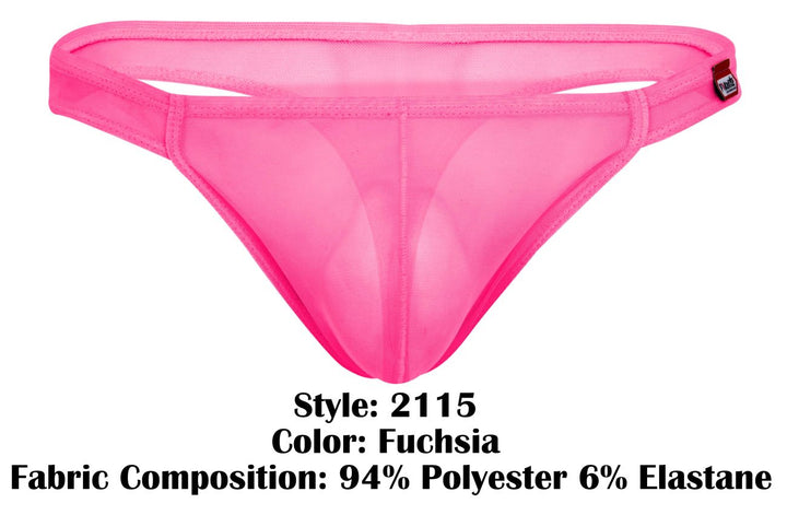Pikante Amusing Men's Thong in Fuchsia Mesh – men's thongs