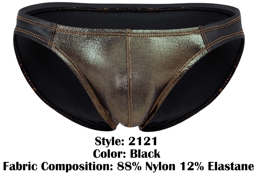 Pikante Gold Cup Men's Bikini Brief in Black – men's briefs