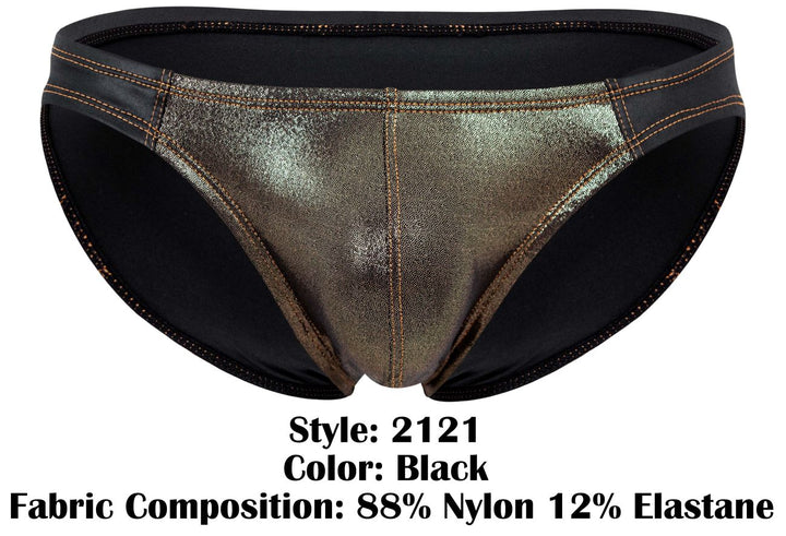 Pikante Gold Cup Men's Bikini Brief in Black – men's briefs