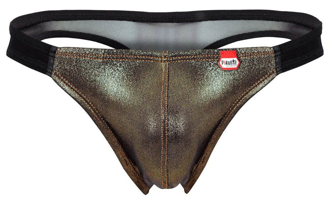 Pikante Gold Cup Men's Thong in Black – men's thongs