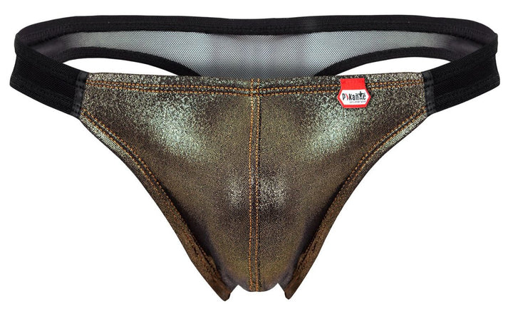 Pikante Gold Cup Men's Thong in Black – men's thongs