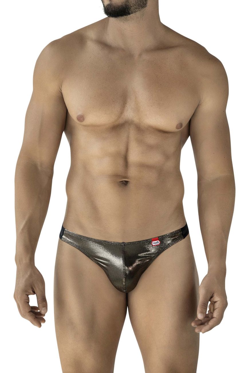 Pikante Gold Cup Men's Thong in Black – men's thongs