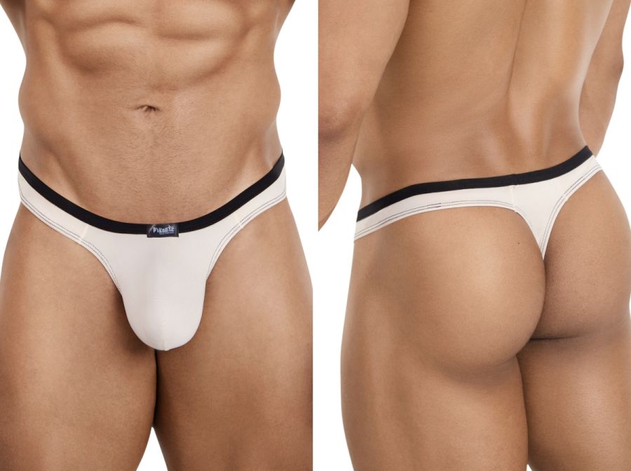Pikante Isis Sleek Thong Men's Thong in Beige – men's thongs