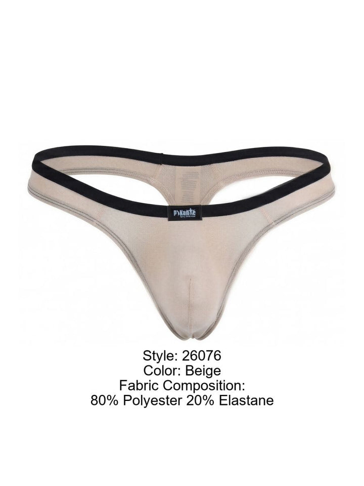 Pikante Isis Sleek Thong Men's Thong in Beige – men's thongs